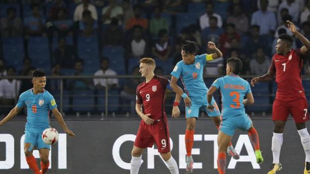 India put up a decent performance in their first-ever major FIFA World event but they lost 0-3 to the United States of America in the FIFA U-17 World Cup. (AP) India put up a decent performance in their first-ever major FIFA World event but they lost 0-3 to the United States of America in the FIFA U-17 World Cup. (AP)