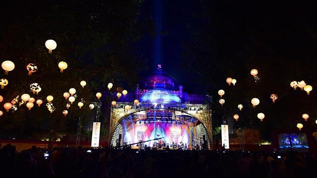 The Purana Qila in Delhi came to life as the first edition of the ASEAN-India Music Festival kicked off on October 6, 2017. Ten bands from member states as well as five Indian bands are set to perform at this extravagant festival. (Raj K Raj / HT PHOTO)