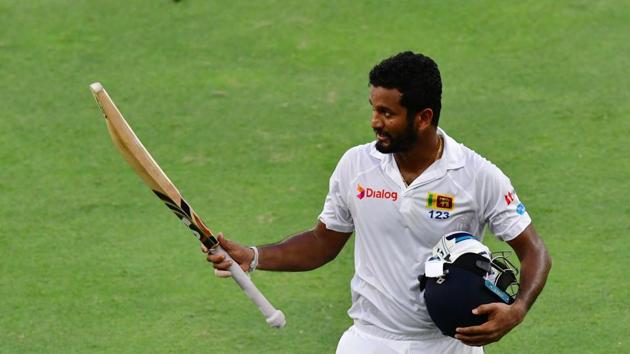 Dimuth Karunaratne’s career-best 196 gave Sri Lanka total control of the Pink Ball Test against Pakistan in Dubai. (AFP) Dimuth Karunaratne’s career-best 196 gave Sri Lanka total control of the Pink Ball Test against Pakistan in Dubai. (AFP)