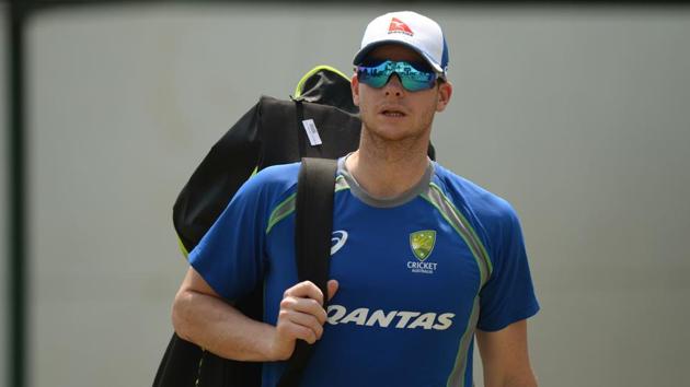 Steve Smith will miss the T20 series versus India. The first match will be in Ranchi on October 7. Smith is suffering from a shoulder injury. David Warner will lead the Australians in the remainder of the series against India.(AFP)