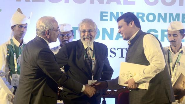 Chairperson of National Green Tribunal Swatanter Kumar (L), Chief Minister of Maharashtra Devendra Phadanvis (R) and Justice Madan Lokure, Supreme court of India (M) at Regional Conference on Environment - 2017 in Pune on Saturday. (RAVINDRA JOSHI/HT PHOTO) Chairperson of National Green Tribunal Swatanter Kumar (L), Chief Minister of Maharashtra Devendra Phadanvis (R) and Justice Madan Lokure, Supreme court of India (M) at Regional Conference on Environment - 2017 in Pune on Saturday. (RAVINDRA JOSHI/HT PHOTO)