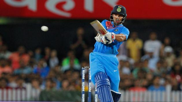 Shikhar Dhawan started aggressively and along with Virat Kohli kept India in touch with the required rate. (BCCI) Shikhar Dhawan started aggressively and along with Virat Kohli kept India in touch with the required rate. (BCCI)