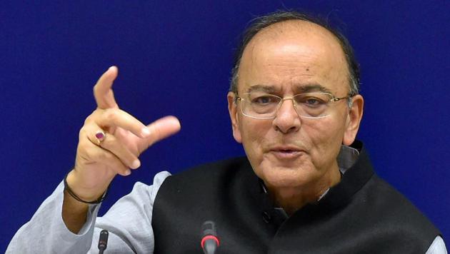 Finance minister Arun Jaitley addresses the media after the 22nd meeting of the GST Council in New Delhi. (PTI) Finance minister Arun Jaitley addresses the media after the 22nd meeting of the GST Council in New Delhi. (PTI)