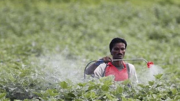 Even existing dealers, barring those who deal only in fertilizers and seeds, will have to acquire a one-year diploma in agricultural extension services to sell pesticide in Rajasthan. (Representative picture/HT File Photo.) Even existing dealers, barring those who deal only in fertilizers and seeds, will have to acquire a one-year diploma in agricultural extension services to sell pesticide in Rajasthan. (Representative picture/HT File Photo.)