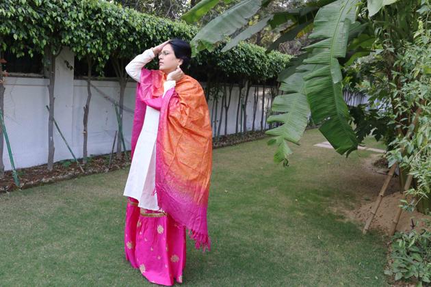 Ghararas, too, are fast becoming invisible from Delhi evenings, although Rakhshanda Jalil is often spotted wearing it in literary gatherings. (Mayank Austen Soofi / HT Photo) Ghararas, too, are fast becoming invisible from Delhi evenings, although Rakhshanda Jalil is often spotted wearing it in literary gatherings. (Mayank Austen Soofi / HT Photo)