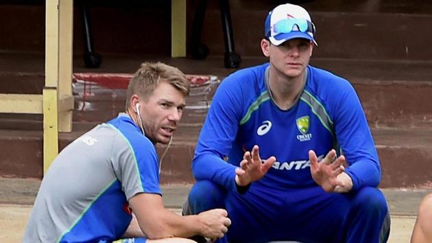David Warner has said Australian cricket team are following on Steve Smith’s leadership values and are confident of pulling off a win against a dominant Indian cricket team.(PTI)