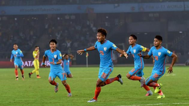 Jeakson Thounaojam created history as he scored the first goal by an Indian football player in a major FIFA tournament. (PTI)