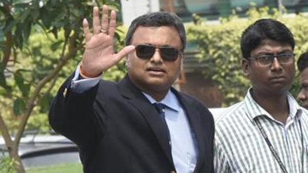 Karti Chidambaram, son of Congress leader and former Inion finance minister P Chidambaram, arrives at CBI headquarters for questioning on August 23, 2017. (Sonu Mehta/HT File Photo) Karti Chidambaram, son of Congress leader and former Inion finance minister P Chidambaram, arrives at CBI headquarters for questioning on August 23, 2017. (Sonu Mehta/HT File Photo)