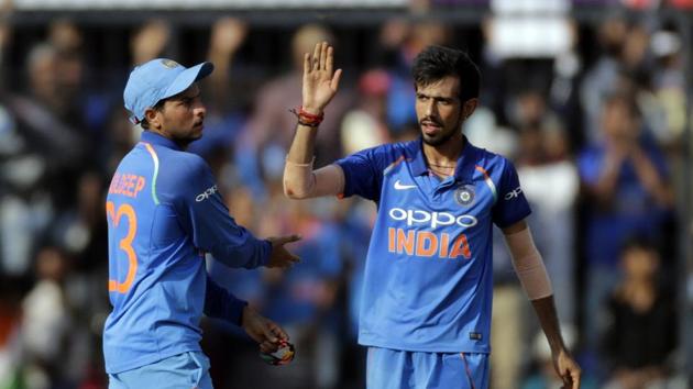 Kuldeep Yadav and Yuzvendra Chahal have formed a remarkable wrist-spinning pair as Indian cricket team continued their dominant run against Australia.(AP)