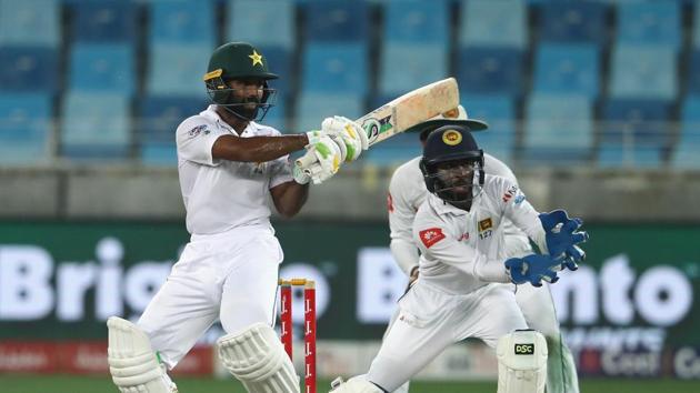 Pakistan stayed in the hunt against Sri Lanka in the pink ball Test thanks to Asad Shafiq’s 86 not out and a gritty fifty by skipper Sarfraz Ahmed.(Getty Images)