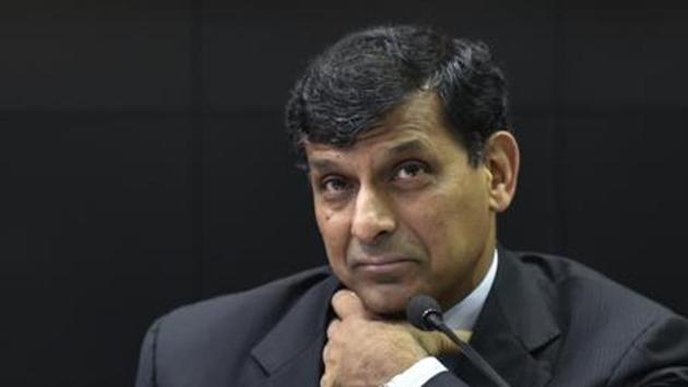 Raghuram Rajan, former RBI governor, at a press conference. (Hindustan Times) Raghuram Rajan, former RBI governor, at a press conference. (Hindustan Times)