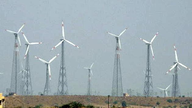 Rajasthan has an installed wind energy capacity of 4,280 MW.(HT Photo) Rajasthan has an installed wind energy capacity of 4,280 MW.(HT Photo)