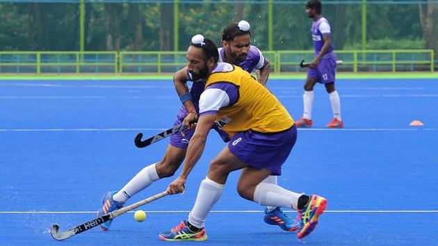 Indian hockey team players practice ahead of their Asia Cup opener against Japan in Dhaka. (Hockey India) Indian hockey team players practice ahead of their Asia Cup opener against Japan in Dhaka. (Hockey India)