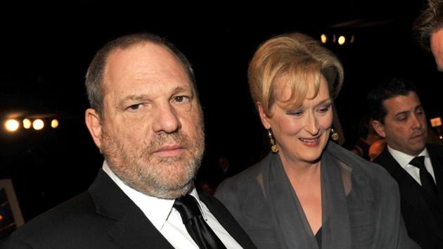 This file photo shows Producer Harvey Weinstein (L) and actress Meryl Streep attending the 18th Annual Screen Actors Guild Awards at The Shrine Auditorium in Los Angeles, California. (AFP) This file photo shows Producer Harvey Weinstein (L) and actress Meryl Streep attending the 18th Annual Screen Actors Guild Awards at The Shrine Auditorium in Los Angeles, California. (AFP)