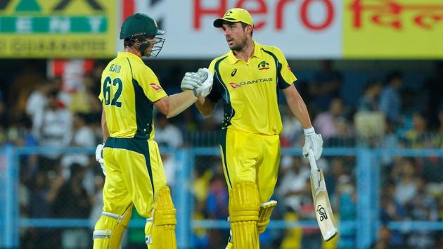 Moises Henriques hit four sixes and an identical number of boundaries to remain unbeaten on 62 for his second half century in T20Is.  (BCCI ) 