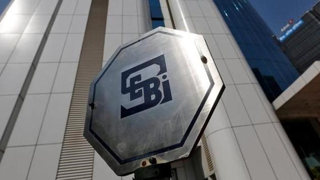 The logo of the Securities and Exchange Board of India (SEBI) is pictured on the premises of its headquarters in Mumbai, March 1, 2017.(Reuters File Photo)