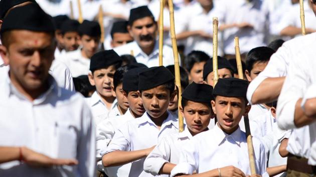 The RSS brass will have a threadbare discussion on the state of the country’s economy and shrinking jobs at an upcoming meeting in Bhopal. (HT Photo) The RSS brass will have a threadbare discussion on the state of the country’s economy and shrinking jobs at an upcoming meeting in Bhopal. (HT Photo)