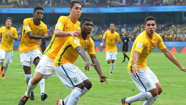 Brazil came back from a goal down to beat Spain in their opening game of the FIFA U-17 World Cup. (AFP) Brazil came back from a goal down to beat Spain in their opening game of the FIFA U-17 World Cup. (AFP)