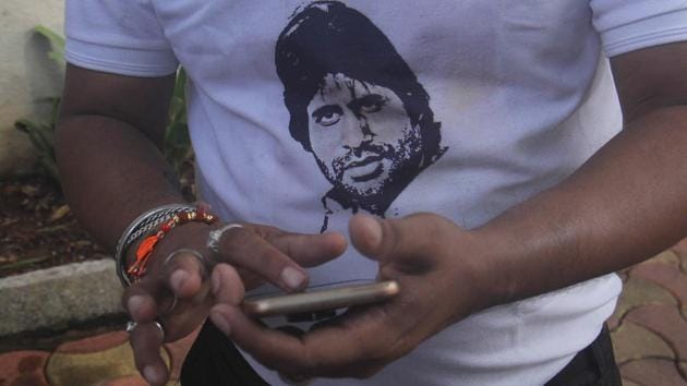 ‘Bachchan on my mind and T-shirt too.’ (Pramod Thakur/HT PHOTO) 