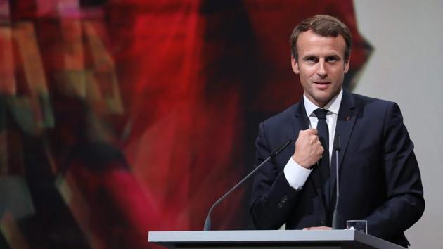 French President Emmanuel Macron speaks at the opening of the Frankfurt Book Fair on October 10, 2017 in Frankfurt am Main, western Germany. (AFP Photo) French President Emmanuel Macron speaks at the opening of the Frankfurt Book Fair on October 10, 2017 in Frankfurt am Main, western Germany. (AFP Photo)