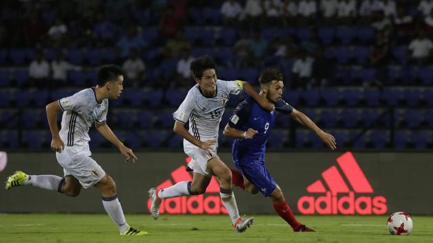 Riding on Amine Gouiri’s brilliance, France beat Japan 2-1 in the FIFA U-17 World Cup. (AP) Riding on Amine Gouiri’s brilliance, France beat Japan 2-1 in the FIFA U-17 World Cup. (AP)