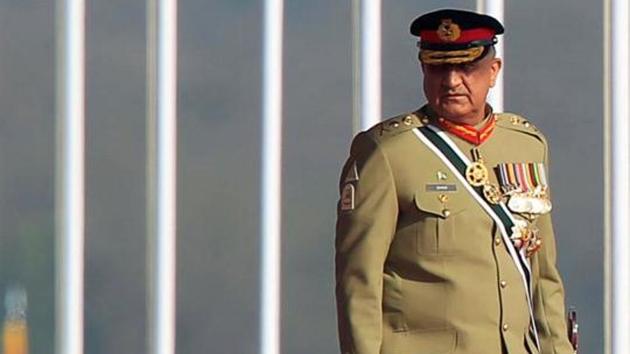 File photo of Pakistan Army chief Gen Qamar Javed Bajwa at the Pakistan Day military parade in Islamabad on March 23, 2017.(Reuters)