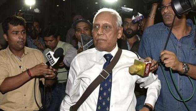 Former Air Chief Marshal SP Tyagi departing from the CBI headquarters. (HT File Photo) Former Air Chief Marshal SP Tyagi departing from the CBI headquarters. (HT File Photo)