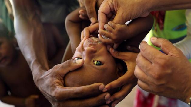 According to WHO, 14,500 children have been treated for severe malnutrition leaving them vulnerable to cholera. With 10,000 cases of diarrhoea already reported, the organisation has warned of a potential cholera epidemic. (Mohammad Ponir Hossain / REUTERS) According to WHO, 14,500 children have been treated for severe malnutrition leaving them vulnerable to cholera. With 10,000 cases of diarrhoea already reported, the organisation has warned of a potential cholera epidemic. (Mohammad Ponir Hossain / REUTERS)