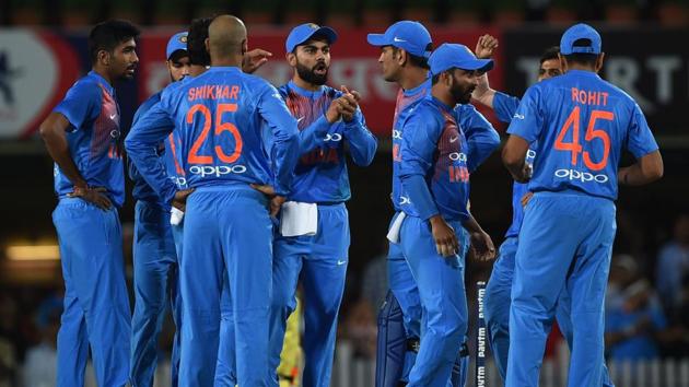 The Virat Kohli-led Indian cricket team will take on Australia in the third and final T20I in Hyderabad on Friday.(AFP)