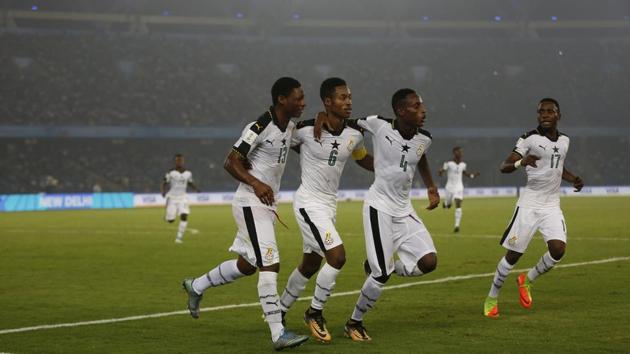 Before half-time, Eric Ayiah broke the deadlock as he gave Ghana the lead. (AP)