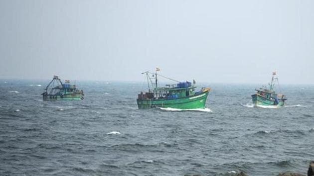 Fishermen return to harbour in Chennai on November 30, 2016.(AFP File Photo)