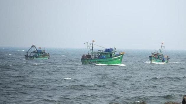 Five Tamil Nadu fishermen were arrested by the Sri Lankan Navy when they were allegedly fishing off Neduntheevu in their territorial waters. (AFP File Photo) Five Tamil Nadu fishermen were arrested by the Sri Lankan Navy when they were allegedly fishing off Neduntheevu in their territorial waters. (AFP File Photo)