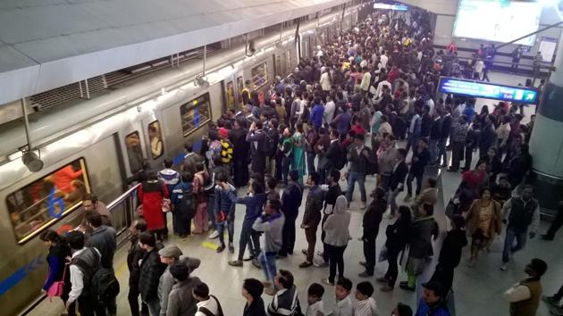 The Delhi Metro is the longest network that carries around 2.8 million people every day. (Sanchit Khanna/HT Photo) The Delhi Metro is the longest network that carries around 2.8 million people every day. (Sanchit Khanna/HT Photo)