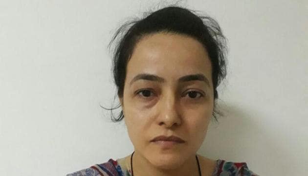Honeypreet was arrested from Zirakpur-Patiala road in Punjab on October 3 (HT File) Honeypreet was arrested from Zirakpur-Patiala road in Punjab on October 3 (HT File)