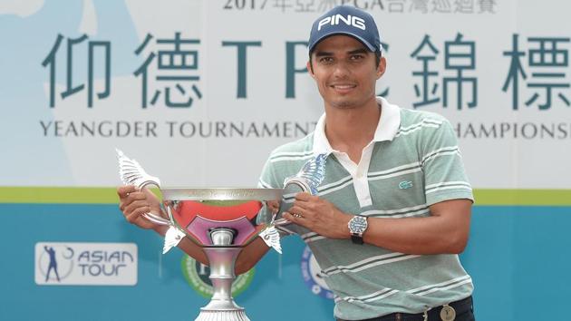 Ajeetesh Sandhu continued his consistent run in the Asian Tour circuit as he clinched the Japanese Challenger event, one week after he had won the Yeangder Tournament Players Championship.(AFP)