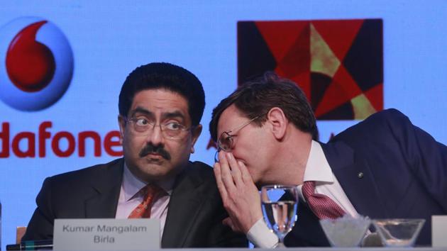 Vodafone Group CEO Vittorio Colao, right, talks to Aditya Birla Group chairman, Kumar Mangalam Birla during a press conference in Mumbai, India, Monday, March 20, 2017. (AP File Photo) Vodafone Group CEO Vittorio Colao, right, talks to Aditya Birla Group chairman, Kumar Mangalam Birla during a press conference in Mumbai, India, Monday, March 20, 2017. (AP File Photo)