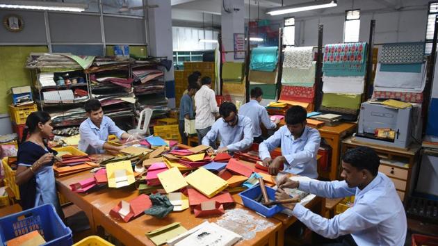 Students at a vocational training centre run by the Blind Relief Association in New Delhi. (Sanchit Khanna/HT Photo) Students at a vocational training centre run by the Blind Relief Association in New Delhi. (Sanchit Khanna/HT Photo)