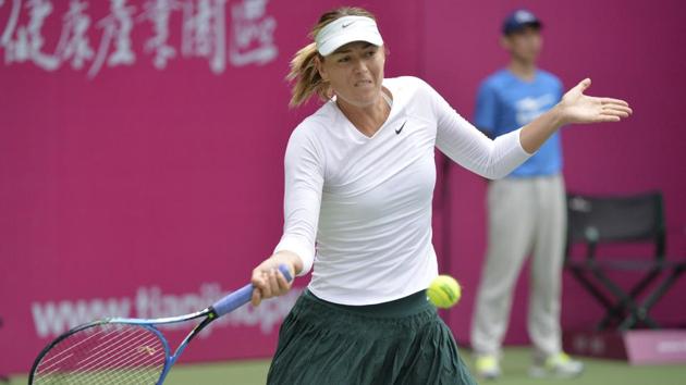 Russian tennis player Maria Sharapova has reached her first women’s singles final since her return from the doping ban. (AP) Russian tennis player Maria Sharapova has reached her first women’s singles final since her return from the doping ban. (AP)