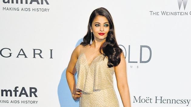 Indian actress Aishwarya Rai Bachchan poses at the 67th Cannes Film Festival on May 22, 2014.(AFP File)