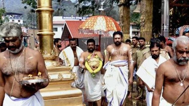 Females between the age of 10 and 50, when they are likely to be menstruating, are banned from the Sabarimala temple.(PTI file photo) Females between the age of 10 and 50, when they are likely to be menstruating, are banned from the Sabarimala temple.(PTI file photo)