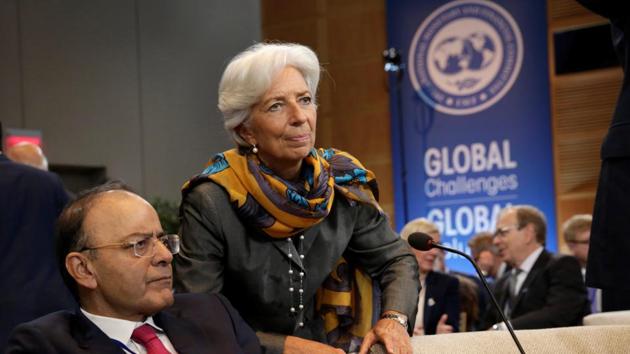 Indian Finance Minister Arun Jaitley and International Monetary Fund (IMF) Managing Director Christine Lagarde attend IMFC plenary during the IMF/World Bank annual meetings in Washington, U.S., October 14, 2017. (REUTERS Photo) Indian Finance Minister Arun Jaitley and International Monetary Fund (IMF) Managing Director Christine Lagarde attend IMFC plenary during the IMF/World Bank annual meetings in Washington, U.S., October 14, 2017. (REUTERS Photo)