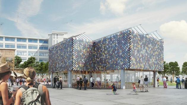 The People’s Pavilion, the main venue for the World Design Event, is made from recycled and reusable materials. (AFP) The People’s Pavilion, the main venue for the World Design Event, is made from recycled and reusable materials. (AFP)