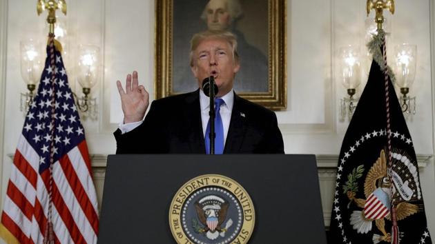 Trump said this is part of his immigration proposals sent to the Congress last week, which he said closes dangerous loopholes that enabled illegal immigration, and visa overstay. (AP File Photo) Trump said this is part of his immigration proposals sent to the Congress last week, which he said closes dangerous loopholes that enabled illegal immigration, and visa overstay. (AP File Photo)
