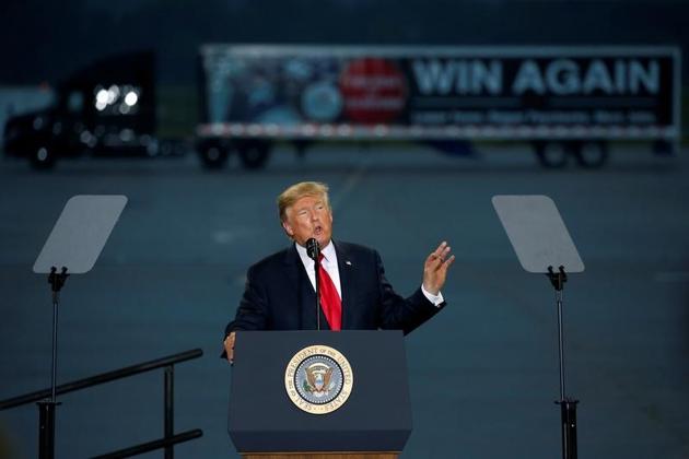File photo of US President Donald Trump in Harrisburg, Pennsylvania. (Reuters) File photo of US President Donald Trump in Harrisburg, Pennsylvania. (Reuters)