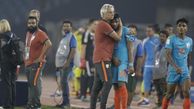 Indian U-17 football team finished without a point at the FIFA U-17 World Cup and was knocked out of the group stages. (AP) Indian U-17 football team finished without a point at the FIFA U-17 World Cup and was knocked out of the group stages. (AP)