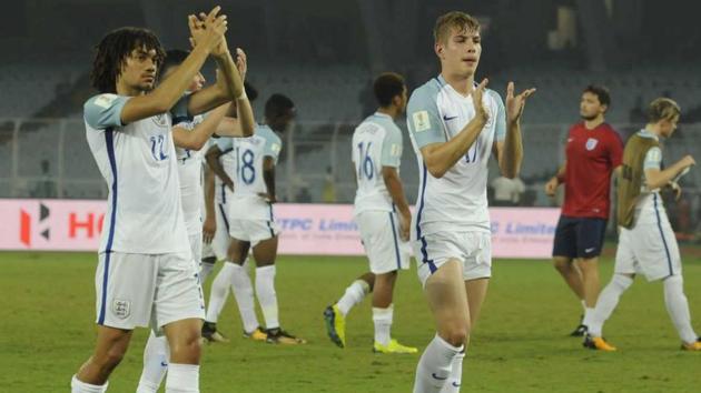 England defeated Japan 5-3 on penalties at the FIFA U-17 World Cup. (samir jana/ht photo) England defeated Japan 5-3 on penalties at the FIFA U-17 World Cup. (samir jana/ht photo)
