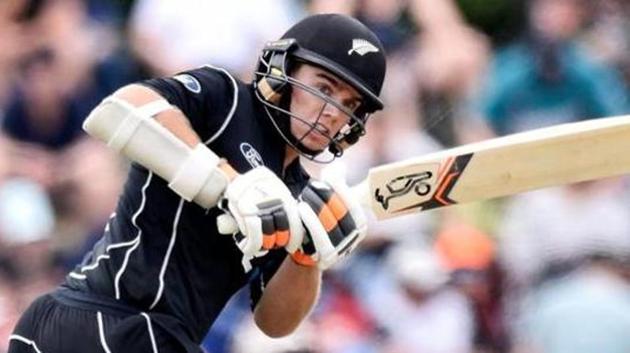 Tom Latham top-scored for New Zealand against Board President’s XI in a warm-up game at the Brabourne Stadium, Mumbai. Follow full cricket score and highlights of Board President’s XI vs New Zealand here.(AFP)