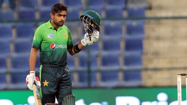 Babar Azam’s 133-ball 101 guided Pakistan to a 32-run win over Sri Lanka in the second ODI in Abu Dhabi. (AFP) Babar Azam’s 133-ball 101 guided Pakistan to a 32-run win over Sri Lanka in the second ODI in Abu Dhabi. (AFP)