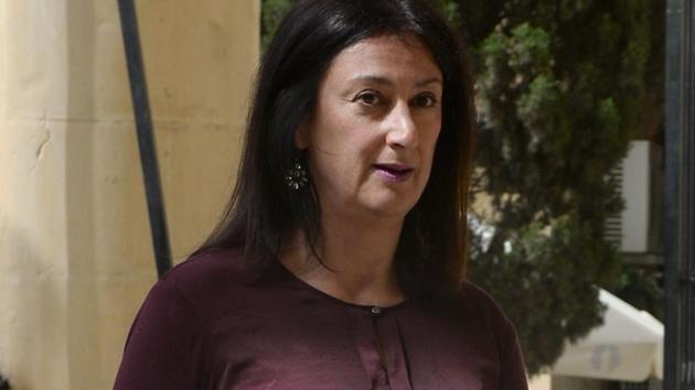 A picture taken on April 27, 2017 shows journalist and blogger Daphne Capuana Galizia arriving at the Law Court in Malta. (AFP) A picture taken on April 27, 2017 shows journalist and blogger Daphne Capuana Galizia arriving at the Law Court in Malta. (AFP)
