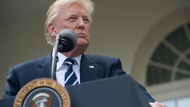 US President Donald Trump speaks to the press in the Rose Garden of the White House in Washington on October 16. (AFP Photo) US President Donald Trump speaks to the press in the Rose Garden of the White House in Washington on October 16. (AFP Photo)
